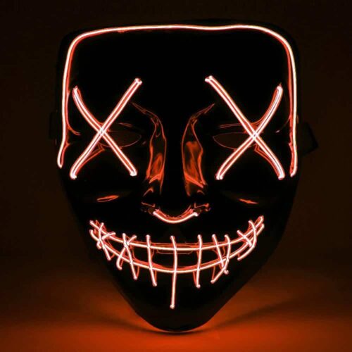 LED Purge Mask: Halloween Light Up Masks [2-Day Shipping]