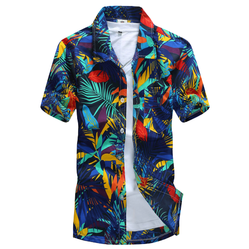 Mens Hawaiian Shirt Male Casual camisa masculina Printed Beach Shirts Short Sleeve brand clothing Free Shipping removebg preview