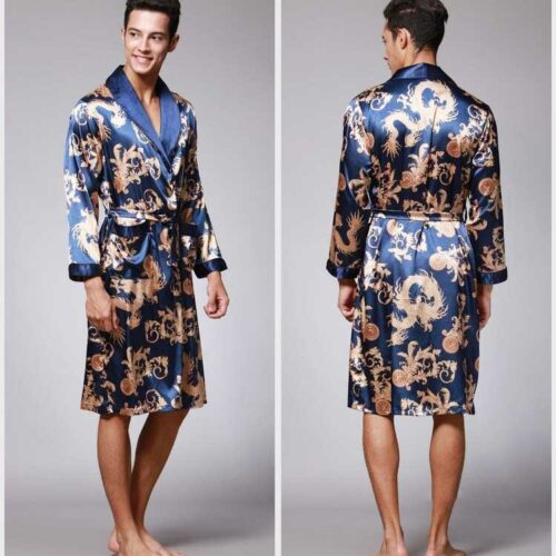 men silk summer and autumn satin kimono description 11