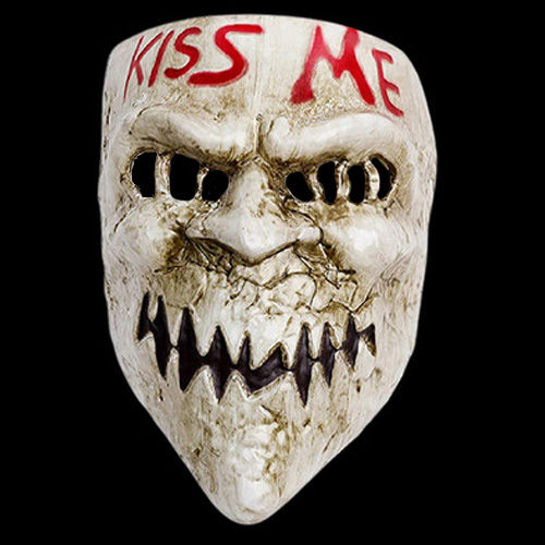 purge mask girl kiss me halloween