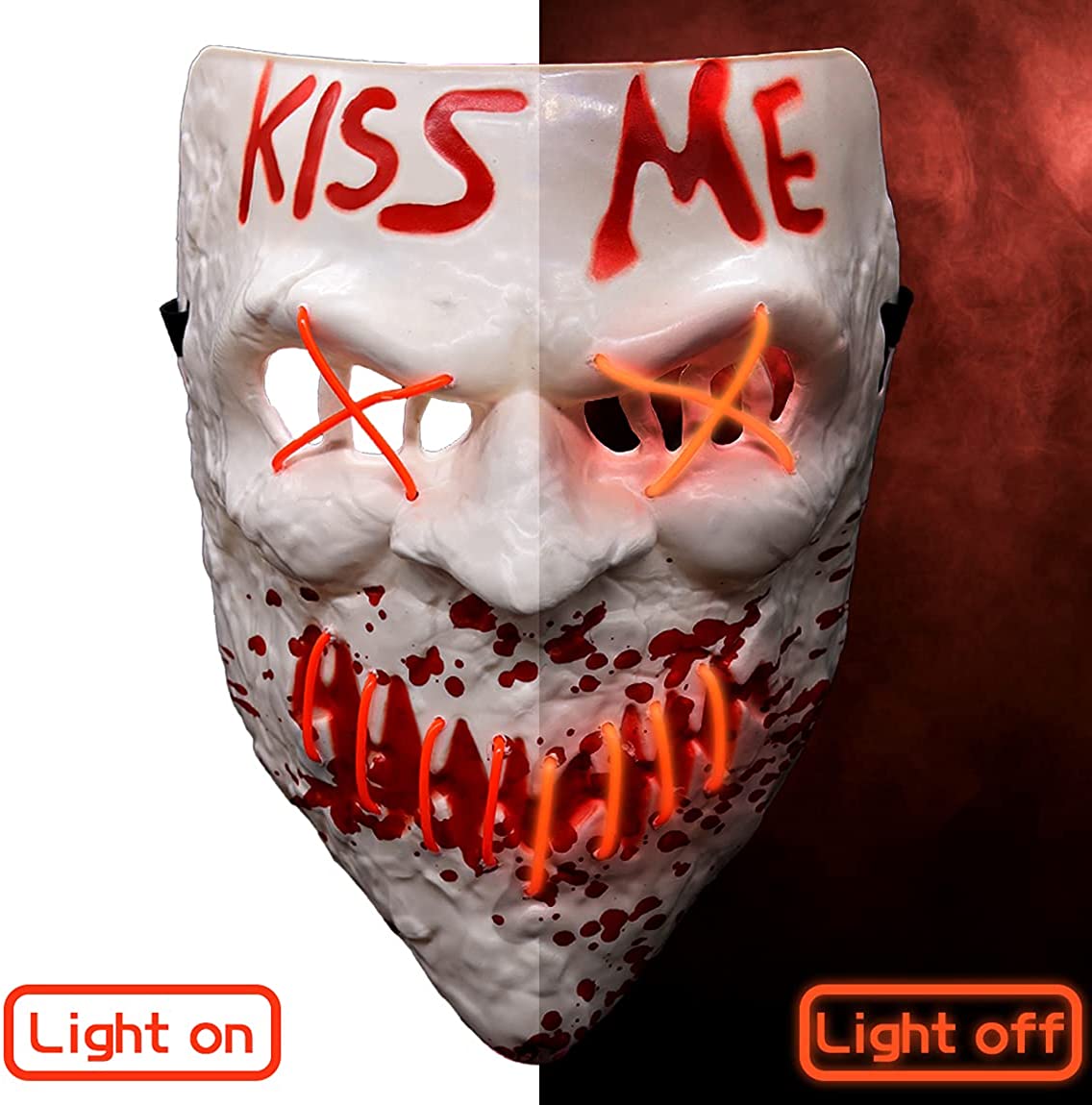 LED Mask Purge Light Up For Halloween Angry Brute 